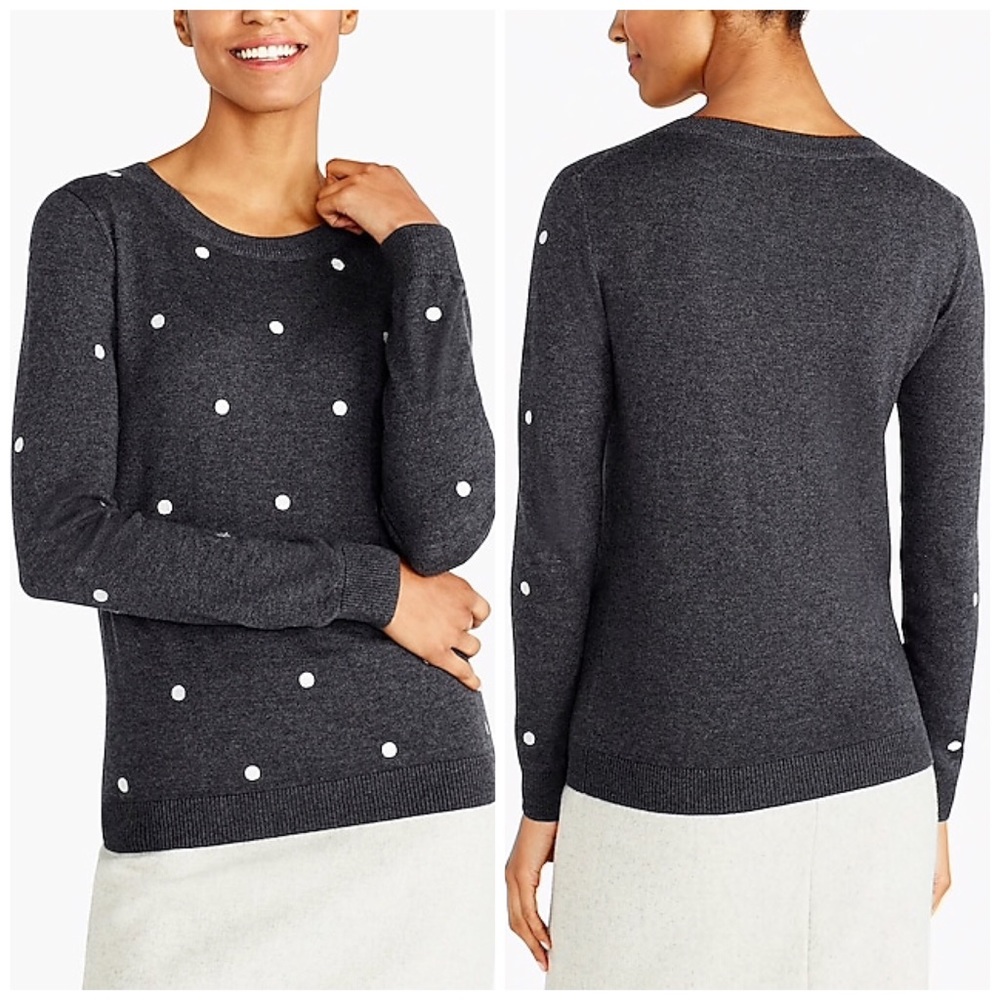 J. Crew Mercantile Polka Dot Teddie Sweater